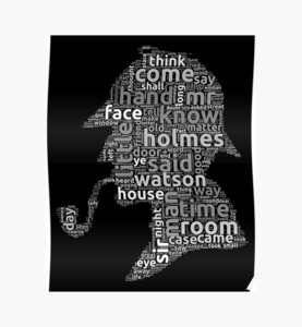 The canon of Sherlock Holmes word cloud